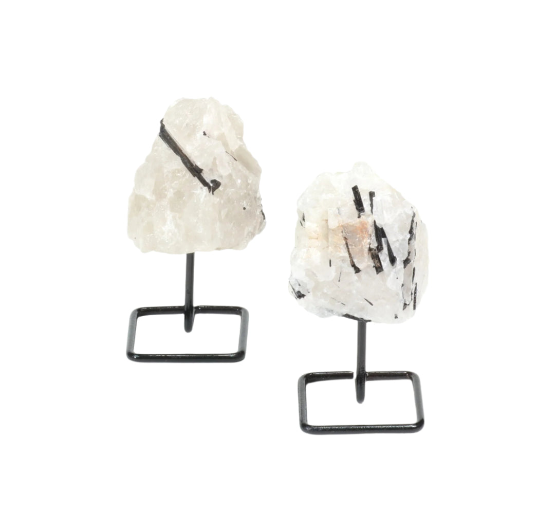 Cristal de quartz naturel sur support métallique – Décoration de pierres précieuses curatives, cadeaux de thérapie méditative