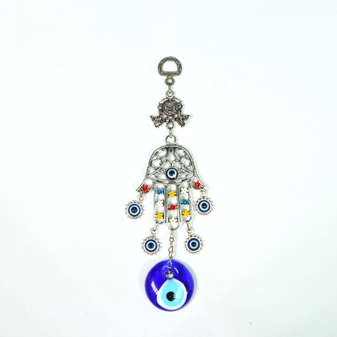 Auténtica decoración de pared de Nazar/Mal de Ojo con Mano de Hamsa, 23 cm