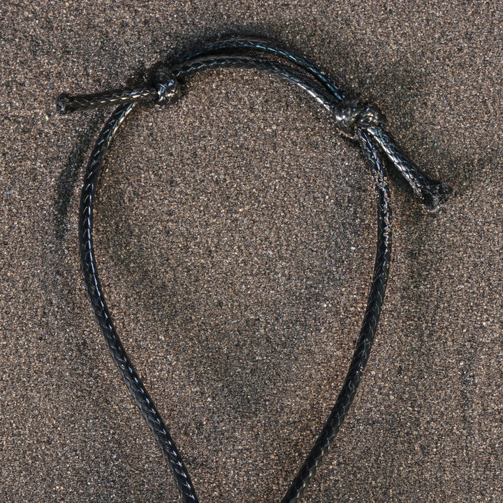 Collar colgante de cuarzo ahumado natural hecho a mano sin metal para pieles sensibles