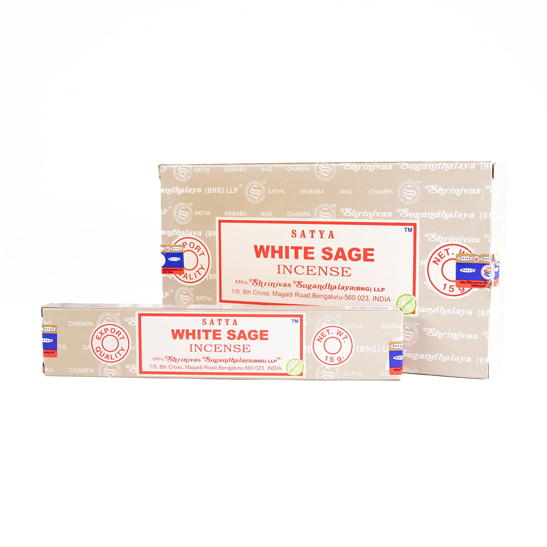 Bâtonnets d'encens Satya à la sauge blanche – 15 g