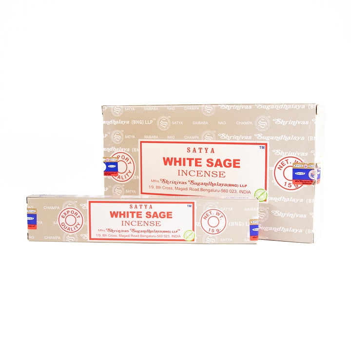 Bâtonnets d'encens Satya à la sauge blanche – 15 g