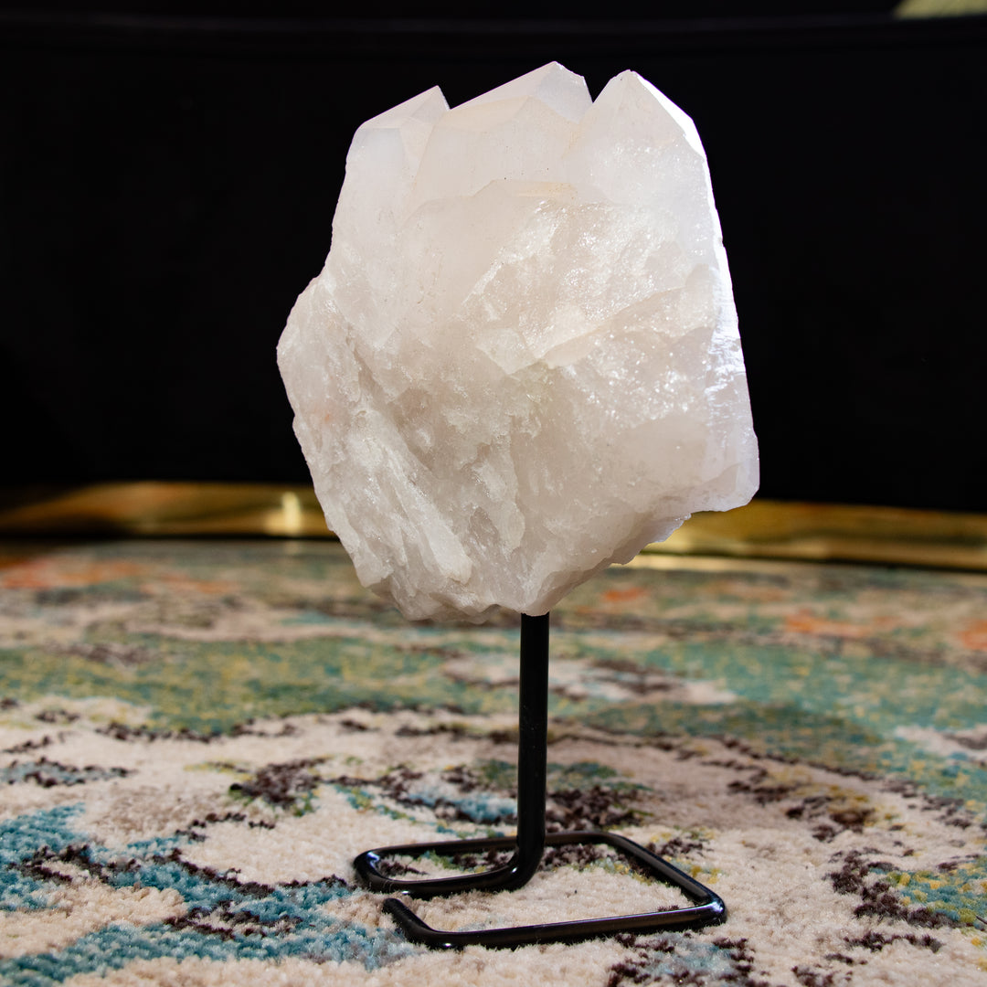 Quartz clair sur support en métal