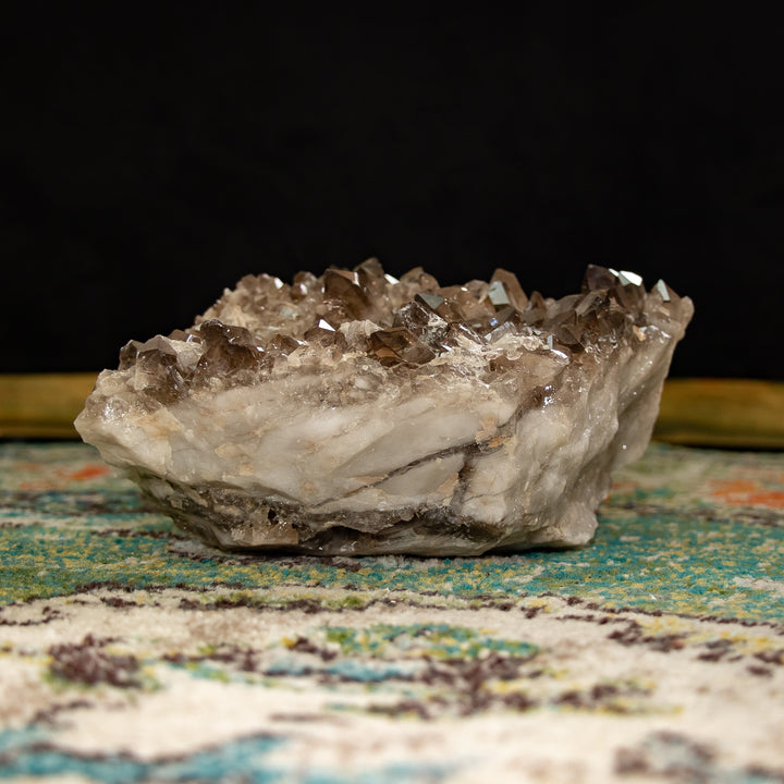 Amas de quartz fumé naturel pour l'ancrage et la clarté (9,4 lb)