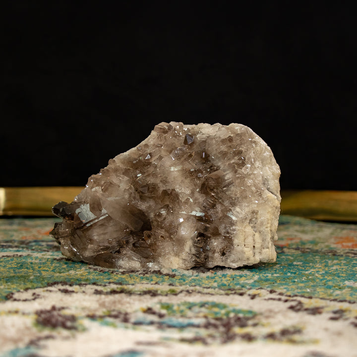 Compact Smoky Quartz Cluster from Brazil – Soothing Grounding Energy (5.7 lbs)