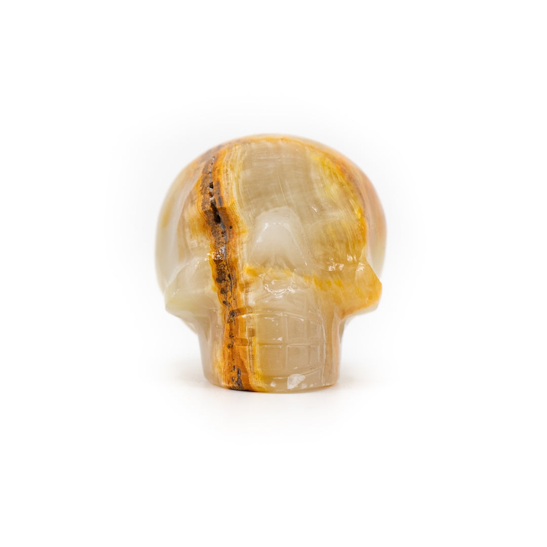 Natural Onyx Gemstone Skull – Strength, Protection & Mastery