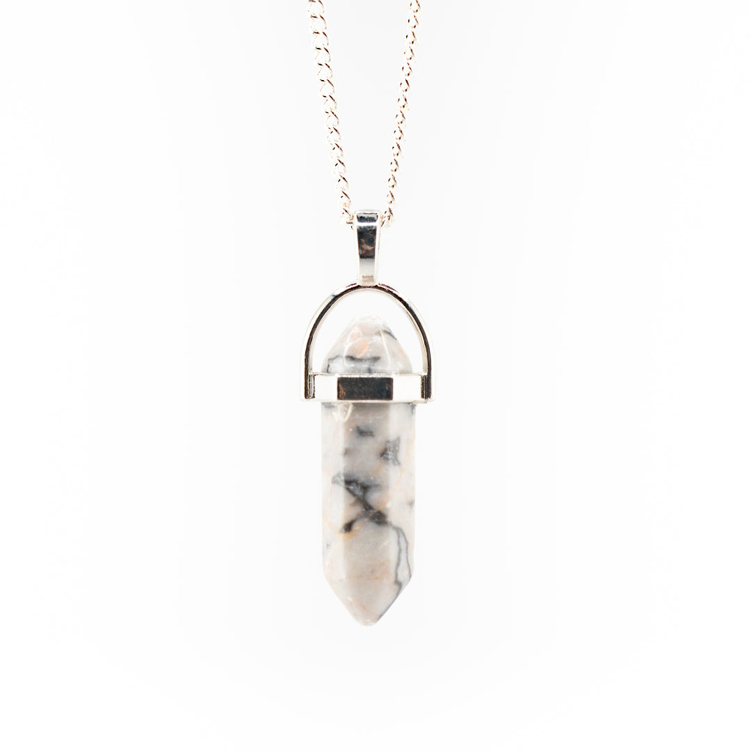 Picasso Jasper Point Pendant Necklace - Handcrafted Crystal Jewelry