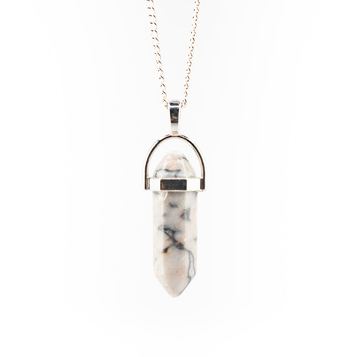 Picasso Jasper Point Pendant Necklace - Handcrafted Crystal Jewelry