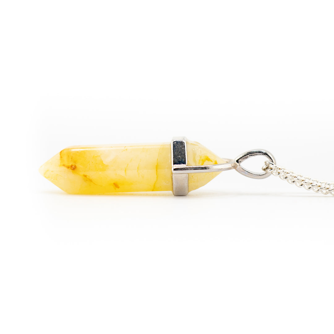 Citrine Point Pendant Necklace - Handcrafted Crystal Jewelry