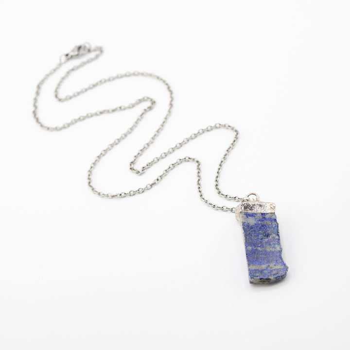 Lapis Lazuli Gemstone Pendant Necklace - Handcrafted Crystal Jewelry