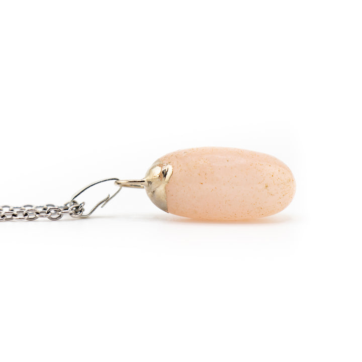 Rose Quartz Gemstone Pendant Necklace - Handcrafted Crystal Jewelry