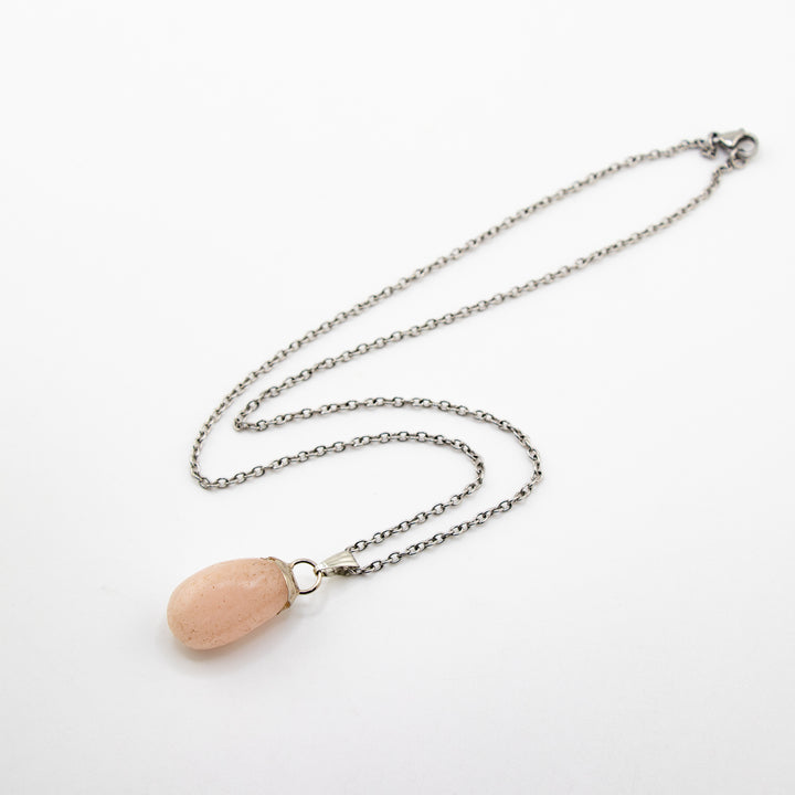 Rose Quartz Gemstone Pendant Necklace - Handcrafted Crystal Jewelry
