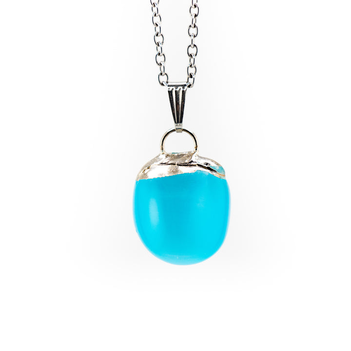 Multicolor Cat’s Eye Tumbled Pendant Necklace