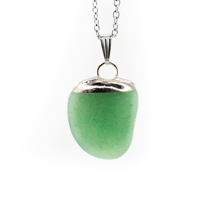 Green Aventurine Gemstone Pendant Necklace - Handcrafted Crystal Jewelry