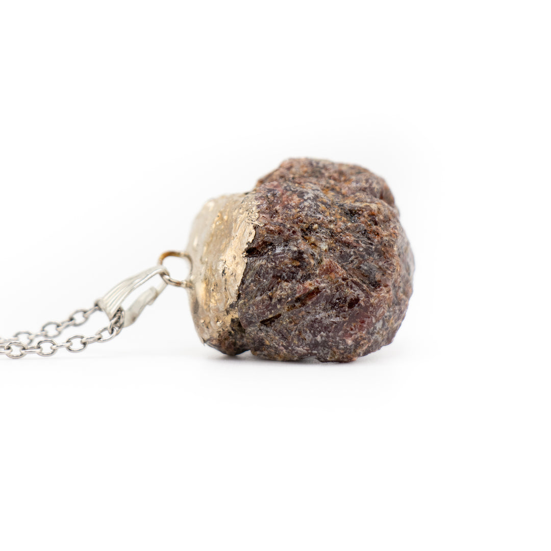 Handcrafted Natural Garnet Gemstone Pendant Necklace