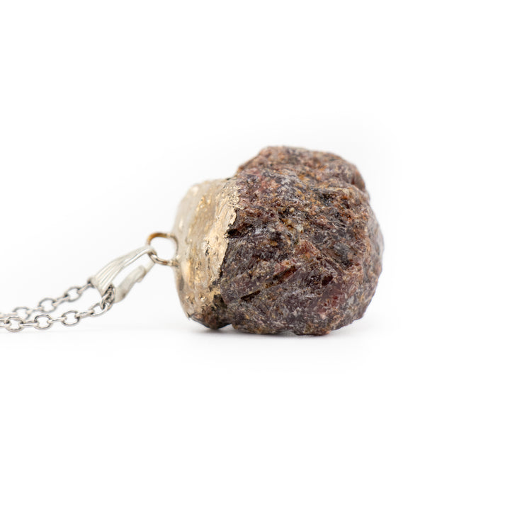 Handcrafted Natural Garnet Gemstone Pendant Necklace