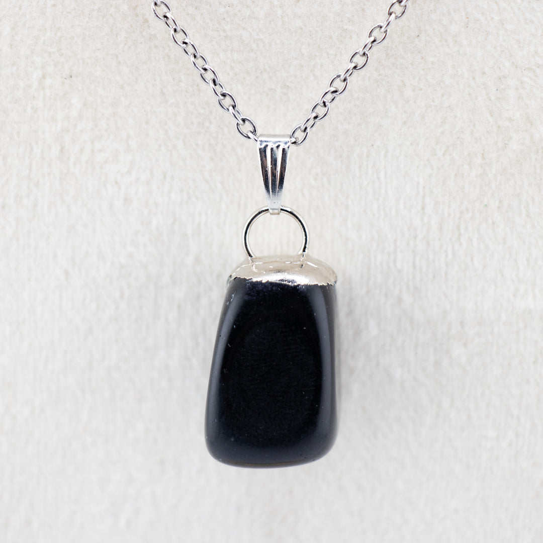 Obsidian Gemstone Pendant Necklace - Handcrafted Crystal Jewelry