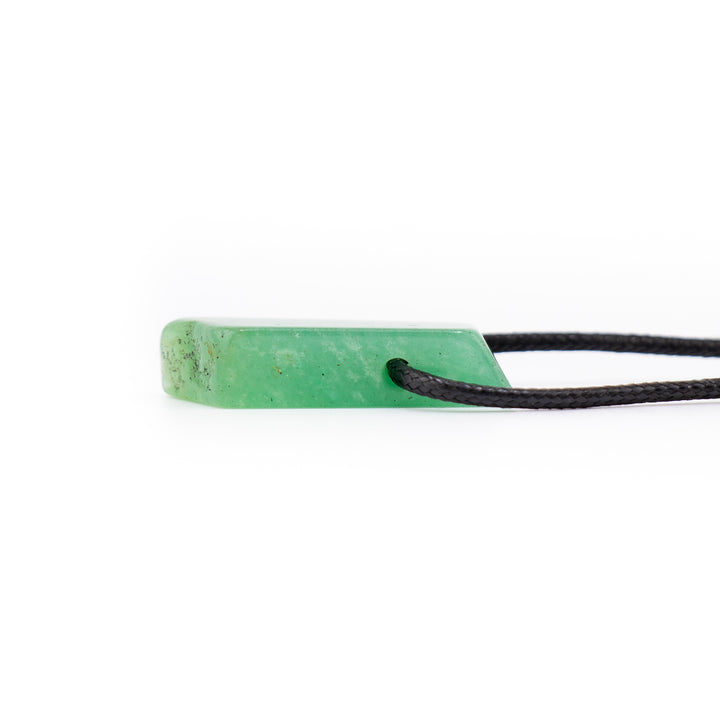 Handcrafted Natural Green Aventurine Metal Free Pendant Necklace for Sensitive Skin