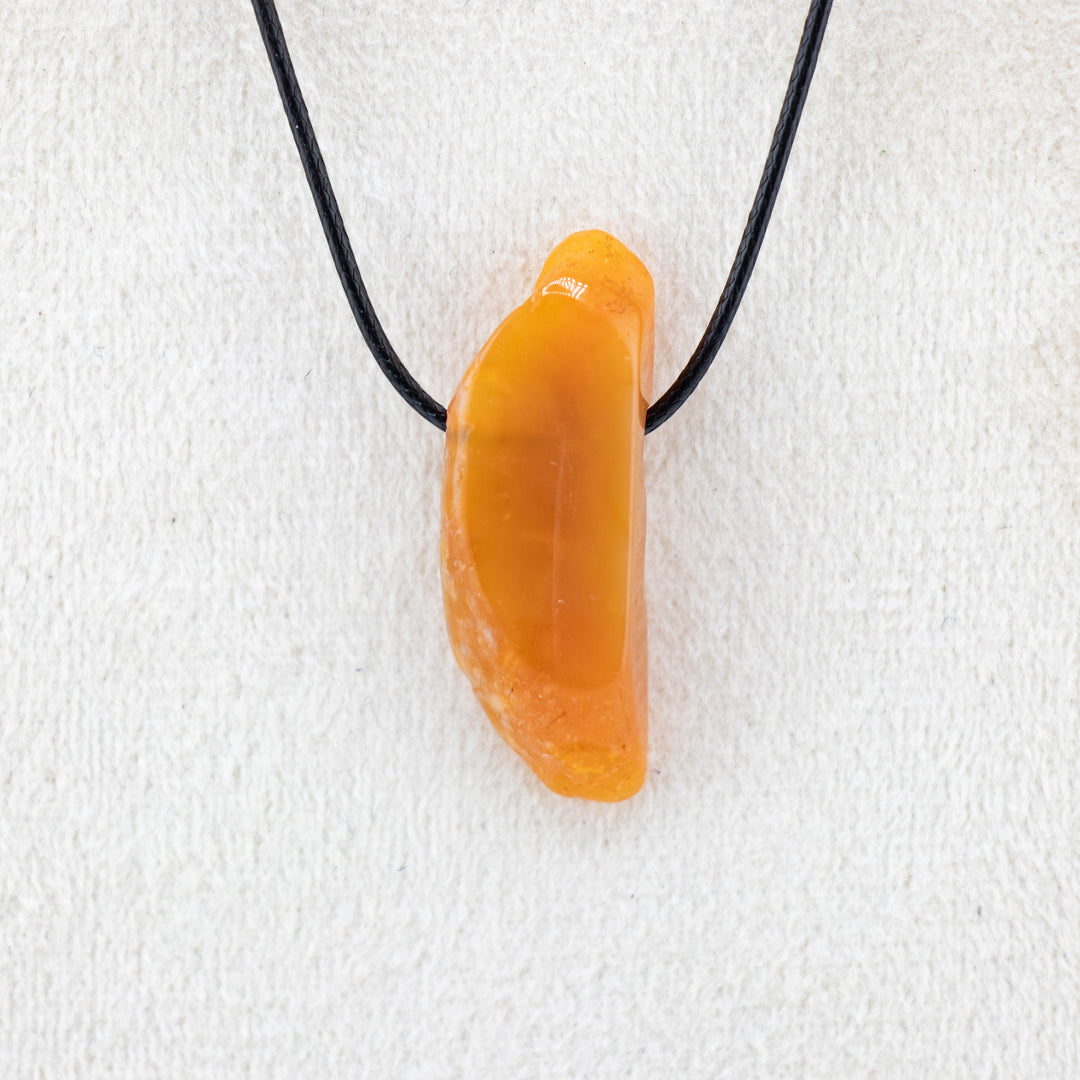 Handcrafted Natural Agate Metal Free Pendant Necklace for Sensitive Skin
