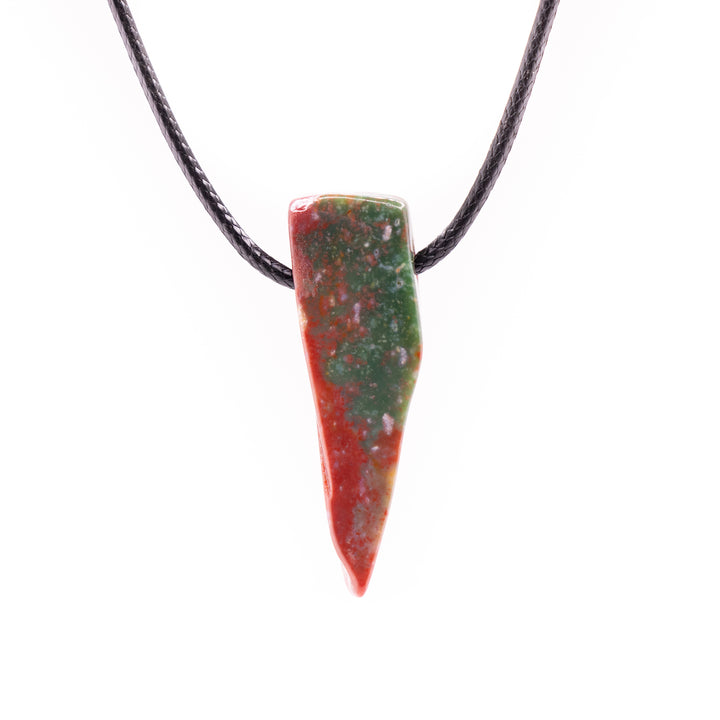 Handcrafted Natural Indian Agate Metal Free Pendant Necklace for Sensitive Skin