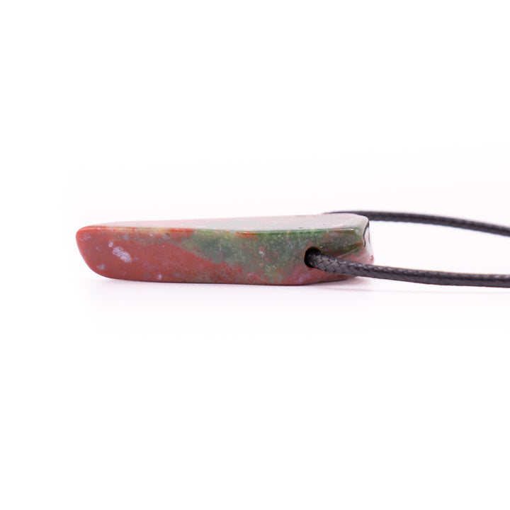 Handcrafted Natural Indian Agate Metal Free Pendant Necklace for Sensitive Skin
