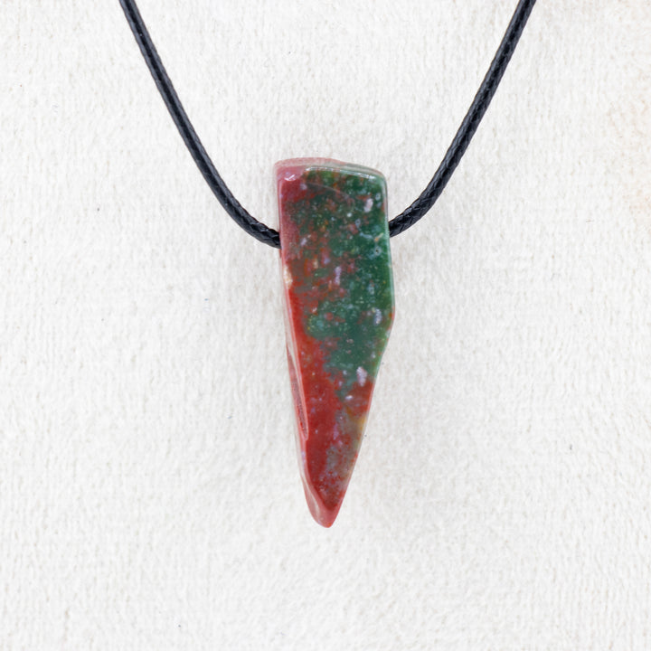 Handcrafted Natural Indian Agate Metal Free Pendant Necklace for Sensitive Skin