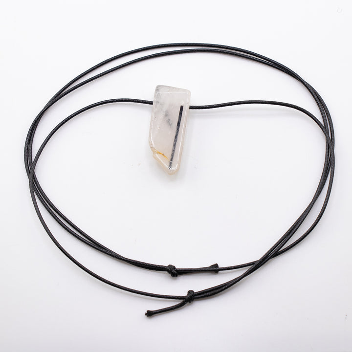 Handcrafted Natural Tourmaline Quartz Metal Free Pendant Necklace for Sensitive Skin