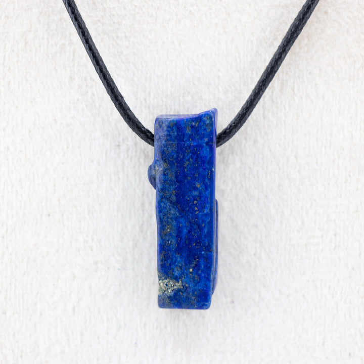 Handcrafted Natural Lapis Lazuli Metal Free Pendant Necklace for Sensitive Skin