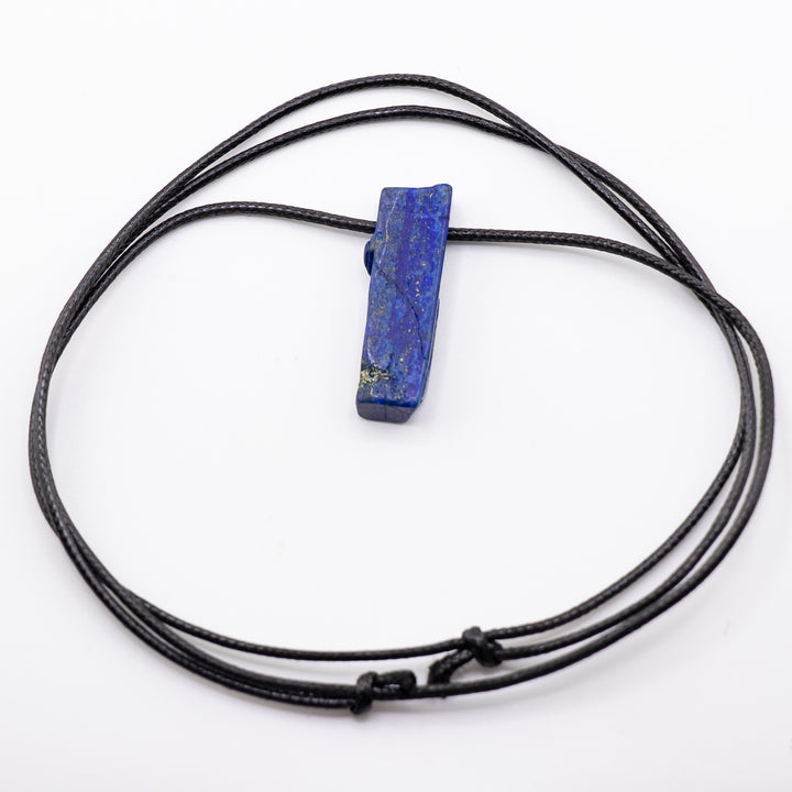 Handcrafted Natural Lapis Lazuli Metal Free Pendant Necklace for Sensitive Skin