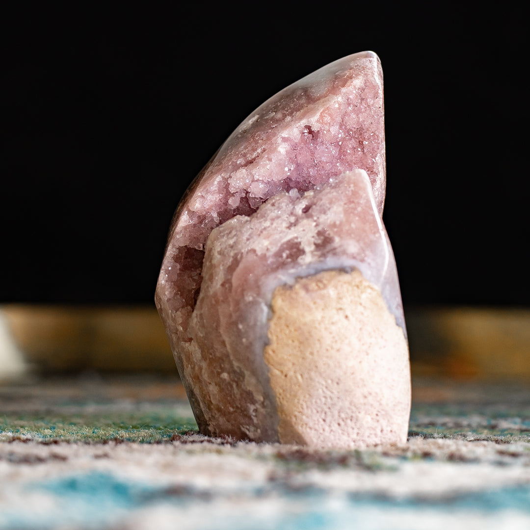 Earth-Form Pink Amethyst Geode | 1.6 lbs