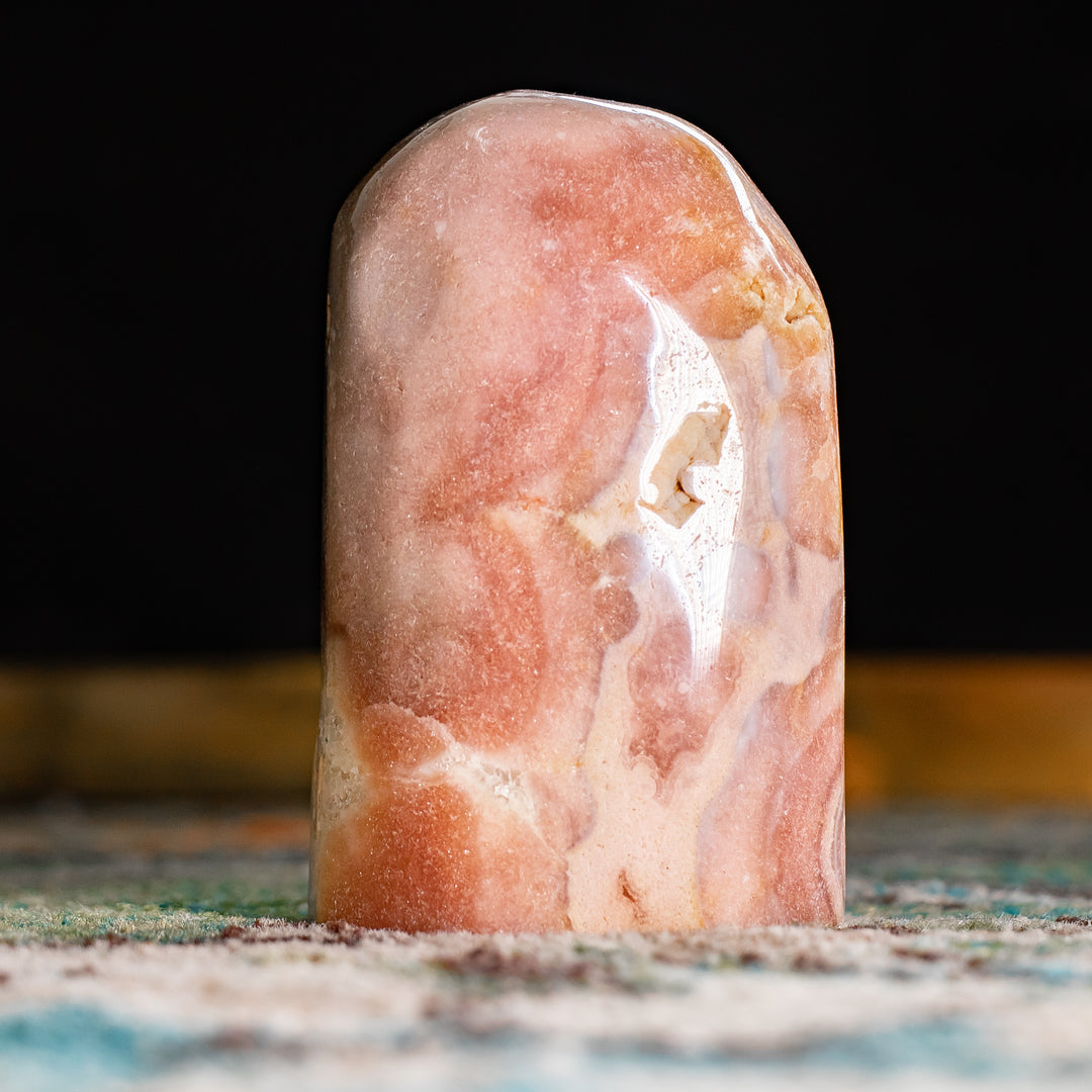 Pink Amethyst Geode Flame | 2.45 lbs of Polished Power