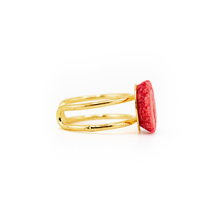 Bague en calcite pour femme et homme - Cadeau bijou