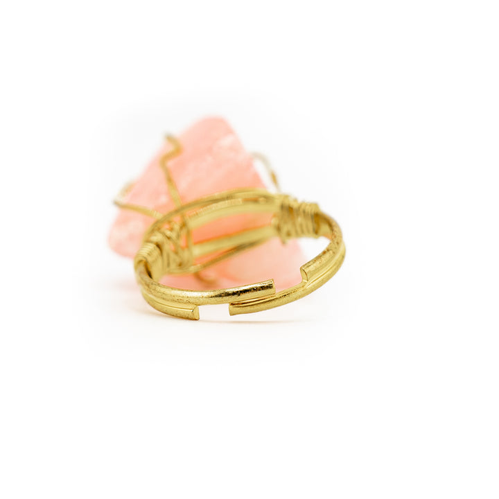 Natural Wire Wrapped Gemstone Ring for Women & Men - Gemstone Ring Jewelry Gift