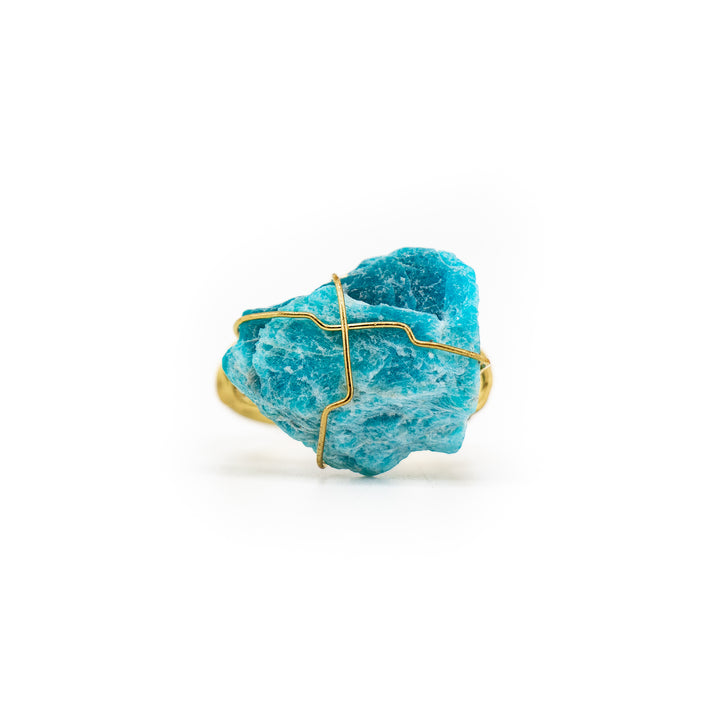 Natural Wire Wrapped Gemstone Ring for Women & Men - Gemstone Ring Jewelry Gift