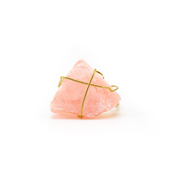 Natural Wire Wrapped Gemstone Ring for Women & Men - Gemstone Ring Jewelry Gift