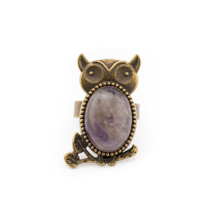 Owl Shaped Ring for Women & Men - Gemstone Ring Jewelry Gift