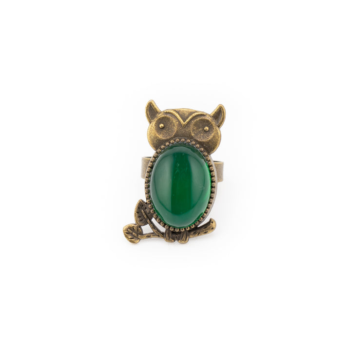 Owl Shaped Ring for Women & Men - Gemstone Ring Jewelry Gift
