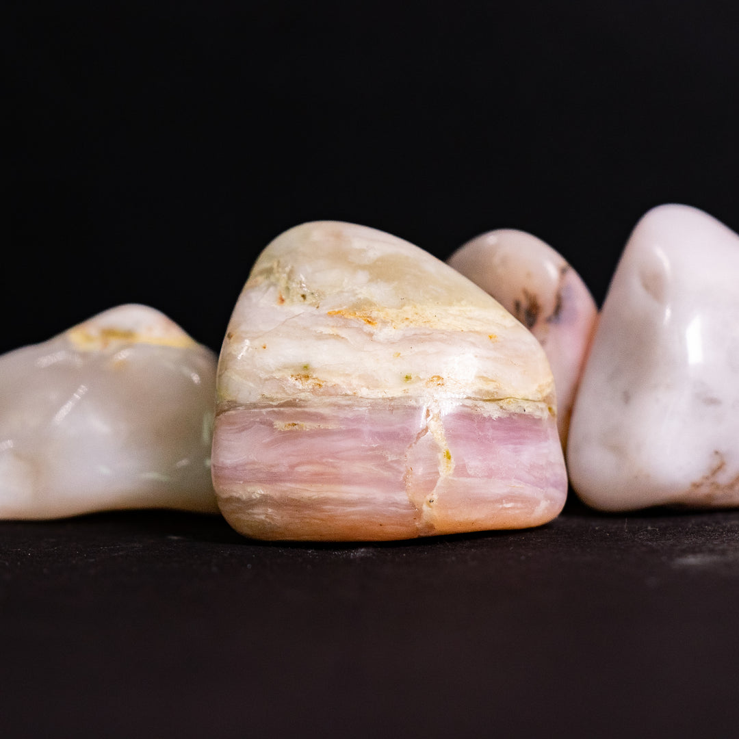 Piedras de cristal pulidas y pulidas de ópalo rosa natural, 2-3 cm, calidad B