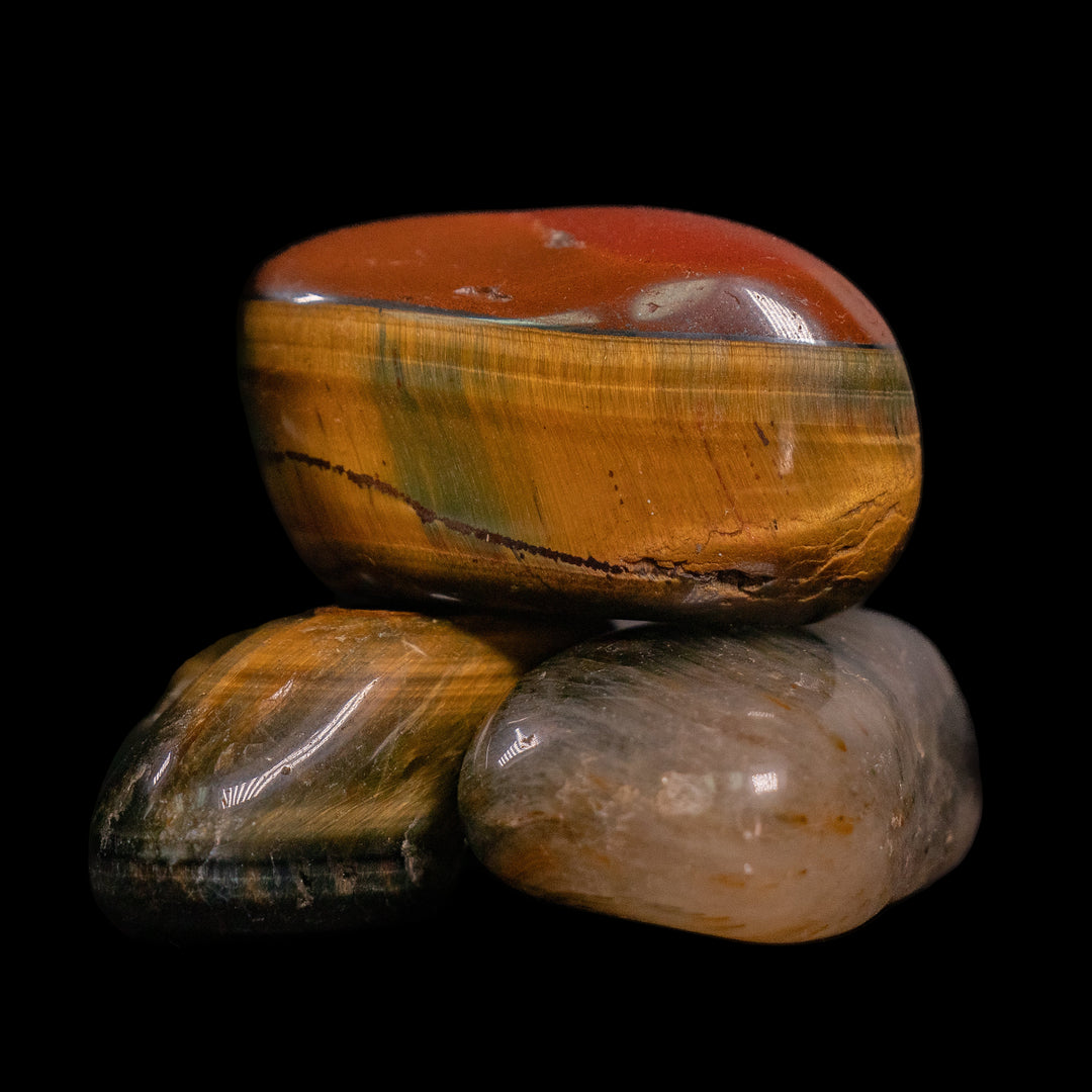Piedras de cristal pulidas de ojo de tigre de hierro natural, 2-3 cm, calidad extra