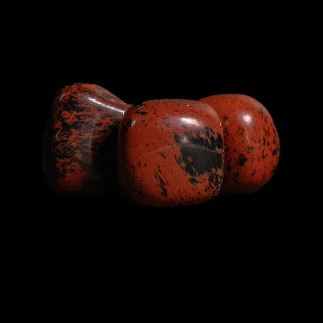 Obsidiana natural de caoba pulida: gemas pulidas para la conexión a tierra y la protección