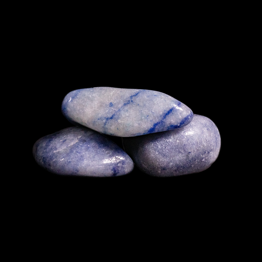Aventurina azul natural pulida en cristal, 2-3 cm, calidad B