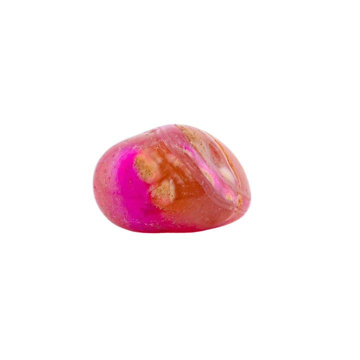 Ágata rosa natural teñida, pulida y pulida, 2-3 cm, calidad B