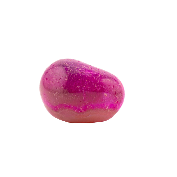Ágata rosa natural teñida, pulida y pulida, 2-3 cm, calidad B