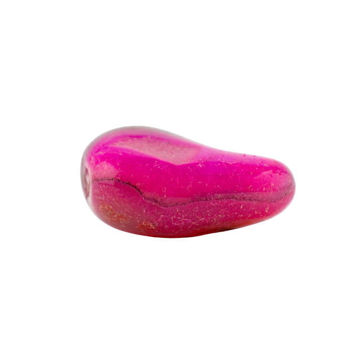 Ágata rosa natural teñida, pulida y pulida, 2-3 cm, calidad B