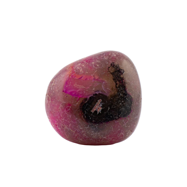 Ágata rosa natural teñida, pulida y pulida, 2-3 cm, calidad B