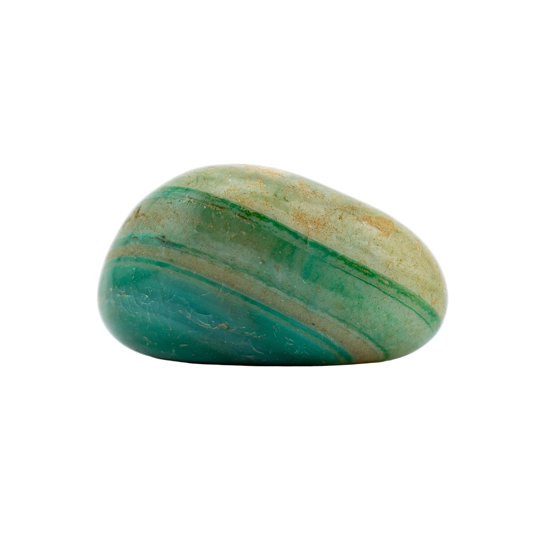 Ágata verde natural teñida, pulida y pulida, 2-3 cm, calidad B