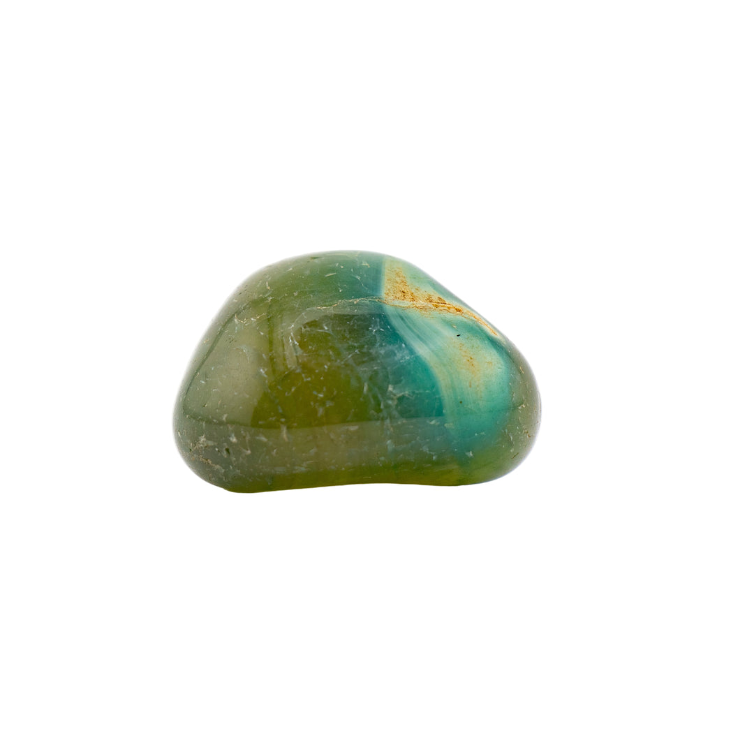 Ágata verde natural teñida, pulida y pulida, 2-3 cm, calidad B