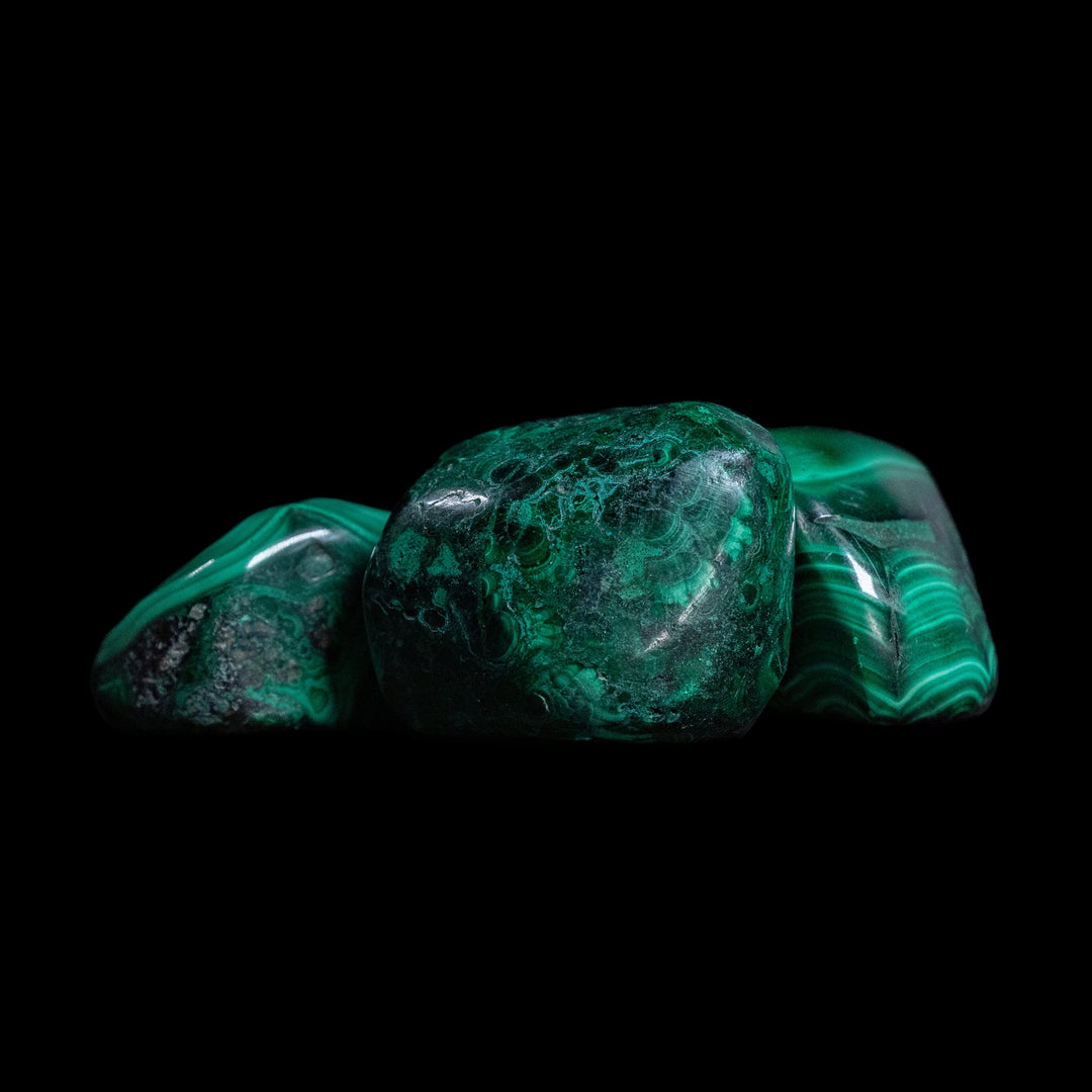 Malaquita natural pulida: cristales auténticos pulidos para energía positiva