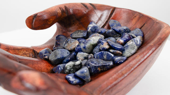 Pierre roulée de sodalite naturelle - Véritable cristal poli pour le calme et la clarté