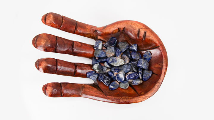 Pierre roulée de sodalite naturelle - Véritable cristal poli pour le calme et la clarté