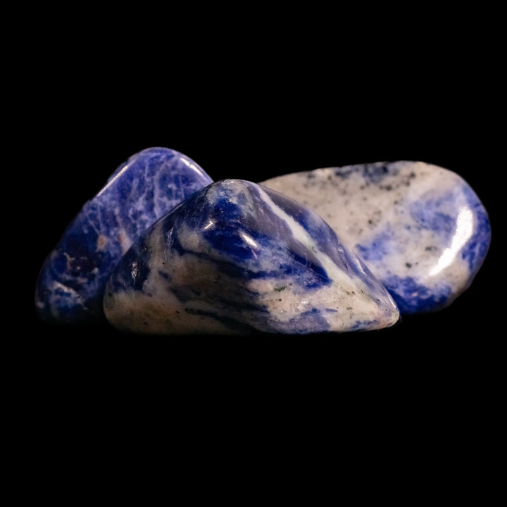 Pierre roulée de sodalite naturelle - Véritable cristal poli pour le calme et la clarté